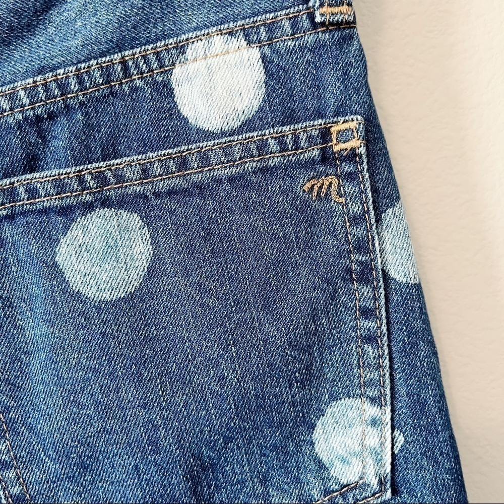 Madewell NWT The Perfect Vintage Jean Short: Polka Dot Edition Size 26 Highrise - Picture 10 of 16